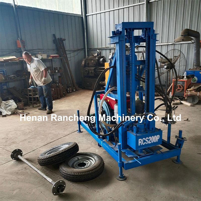 Portable Drilling Rotary 22HP Diesel Hydraulic Well Drilling Rig Kleine Bohrmaschine