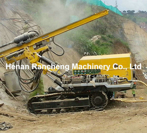 60m Kleiner Crawler Typ DTH Rotation Blasting Mounted Bohrloch Portable Bergbau Pneumatische Bohrloch Richtung Maschine