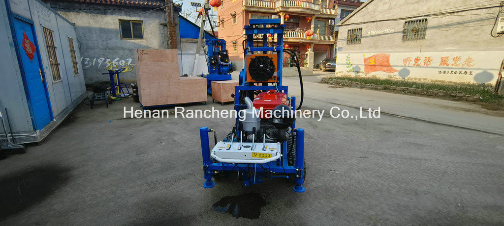 Einfache Bedienung RCS200C Rubber Crawler Portable Drilling Rig mit 150m Tiefe 450mm Durchmesser
