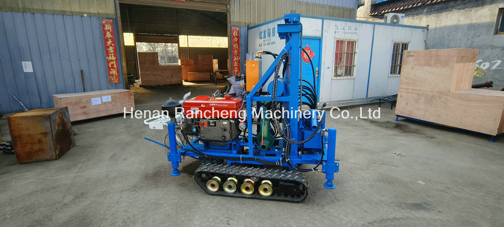 Einfache Bedienung RCS200C Rubber Crawler Portable Drilling Rig mit 150m Tiefe 450mm Durchmesser