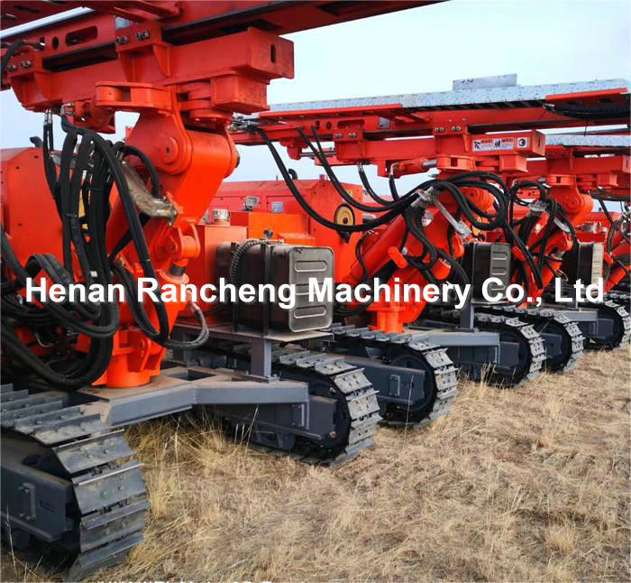 Hydraulisches Ramming Solar Pile Treiber Ausrüstung 88KW Yuchai Motor 20 - 100m Bohrtiefe