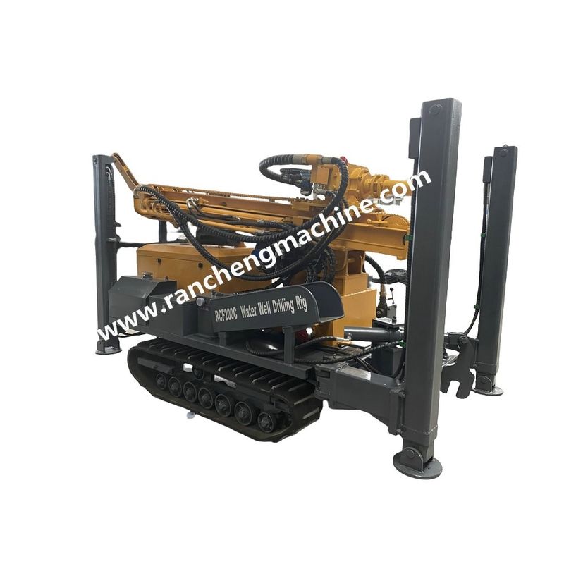 Hochleistungs 200m Tiefe Crawler Wasserbohranlage mit 58KW YuChai Dieselmotor