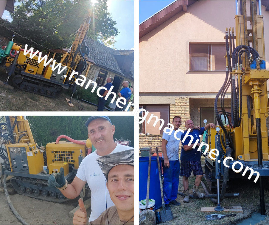 Hohe Bohreffizienz 150 m Tiefe Diesel Hydraulik Bohrgerät Berg und Fels Wasser Bohrgerät Maschine