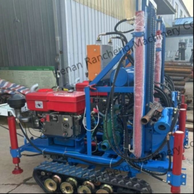 Hydraulischer Crawler 160m Bohrloch Bohrbrunnen Wasser Bohrbohranlagen Maschine mit 35HP Motor