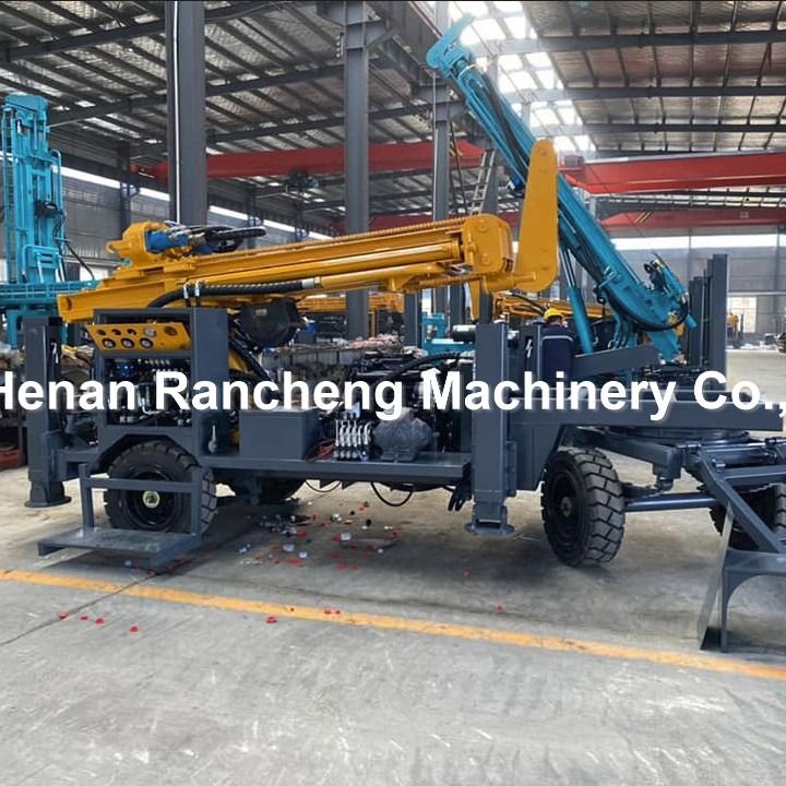220m 65KW Quanchai Motor Rad montiert Wasserbohranlage mit 13T Hebekraft