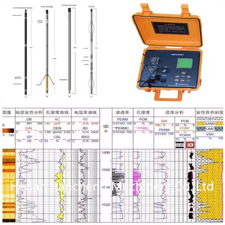 Bohrlochmessausrüstung RCQ-2D Digitales Messsystem mit JDX-2Dr Natürliche Gamma Elektrische Widerstandssonde