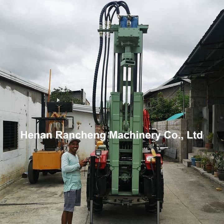 200m Traktor-montierte Tiefwasserbohranlage 45 PS Dieselmotor Hydraulische Wasserbohrmaschine