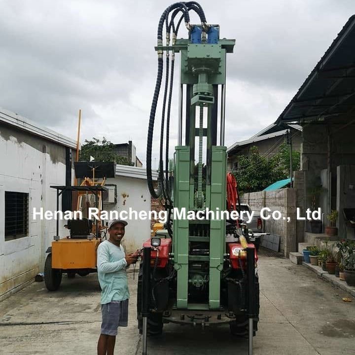 DTH Hydraulische Wasserbohrmaschine 200 m tragbare pneumatische Traktor-Bohrmaschine