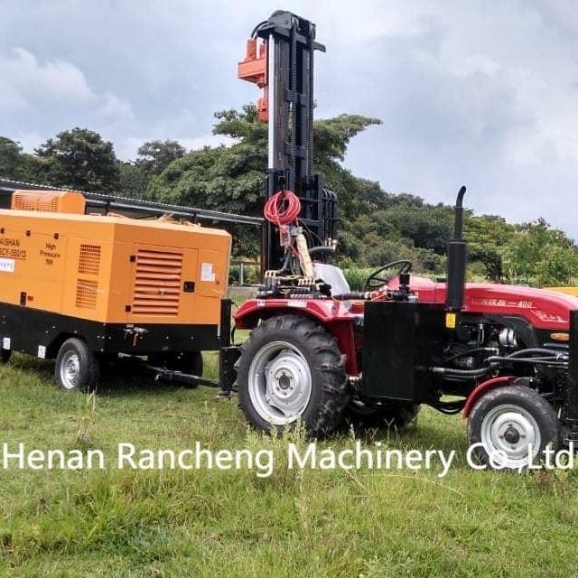 Auf einem Traktor montierte, vierrädrige, leistungsstarke Bohrmaschine für 200/260m, 254mm Wasserbohrung.