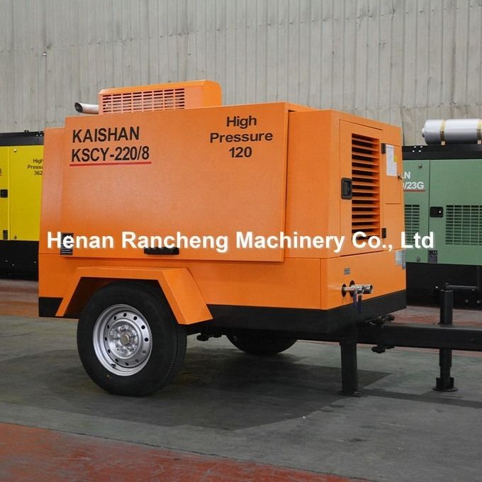 1400 kg tragbarer Diesel-Schraubluftkompressor 55 kW für 8 Bar Arbeitsdruck