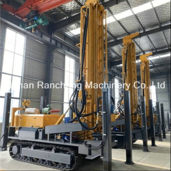 Crawler-montierte DTH-Bohrmaschine 500 m Dieselmotor Wasserbohranlage Bohrlochmaschinen Luftbohrmaschine