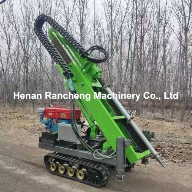 RCKM-30s Kleiner hydraulischer Pfahlrammer mit 28 PS Benzinmotor für die Solarpfahlinstallation, effizient und präzise