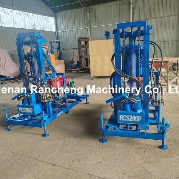 150m Tiefe Portable Well Drilling Rig 22Hp / 16.2Kw Dieselmotor Leistung Schlagkraft und rotierende Art