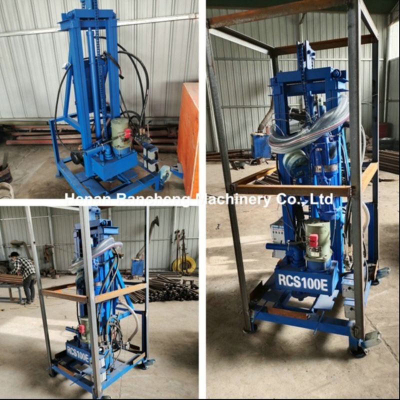 150m Tiefe Portable Well Drilling Rig 22Hp / 16.2Kw Dieselmotor Leistung Schlagkraft und rotierende Art