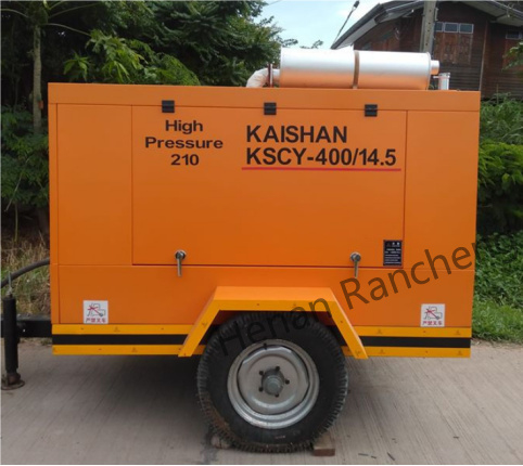 KSCY-400/14.5K  400cfm Diesel-Schraubenkompressor, tragbar, mit Cummins-Motor
