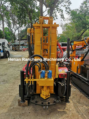 200 m Tiefe 40 PS Dieselmotor Hydraulische Wasserbohrmaschine mit Dreiradfahrzeug