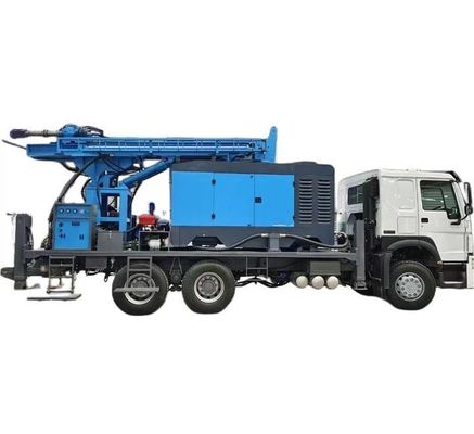 Hydraulisches Dreirad Wasserbohrgerät Bohrtiefe 400 m mit Cummins 170 PS Lastfahrzeugmotor