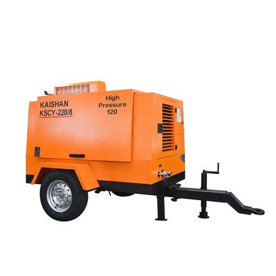 Dieselbetriebener, tragbarer Schraubluftkompressor 55 kW Motor 8bar Arbeitsdruck mit COMMINS und YUCHAI Marke