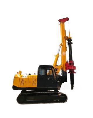Auf einem Crawler montierte Drehbohranlage 190 kW Motorleistung 60m Stapeltiefe
