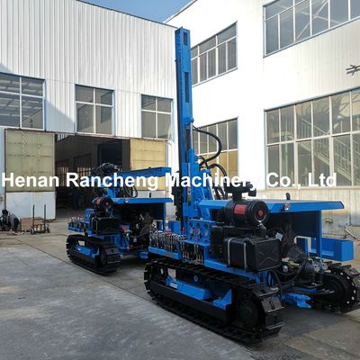 Drill Depth 40-45m Hydraulic DTH Drilling Rig Both Rotary And Hammer Drilling