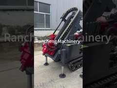 Kleiner Gummi-Crawler Solar-Pile-Treiber Einzelpumpe 1m - 30m Bohrlochtiefe